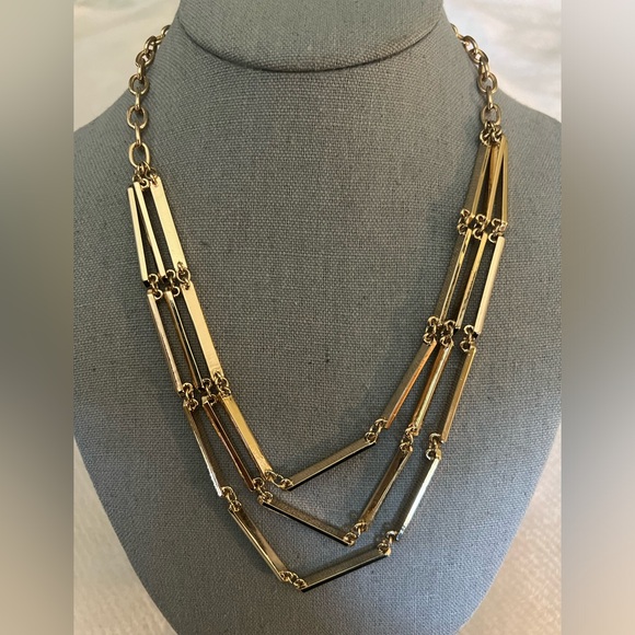 NWOT BaubleBar Gold-Tone Layering Link Chain Necklace - Picture 3 of 5